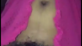 Hairy african teen with beautiful tits.