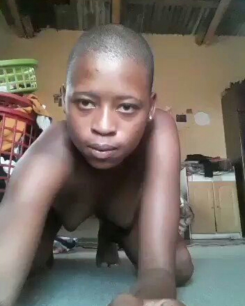 Horny african teen slut!