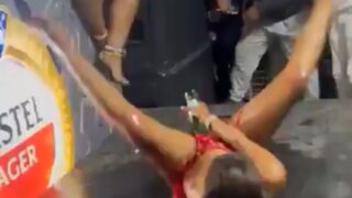 Zodwa wabantu bottle video in a night club.