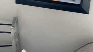 Viewing pussy in the mirror