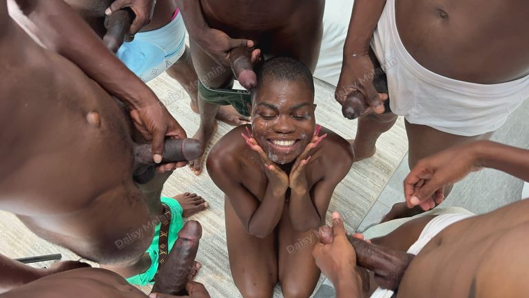 Melanin daisy with seven men gang bang video.